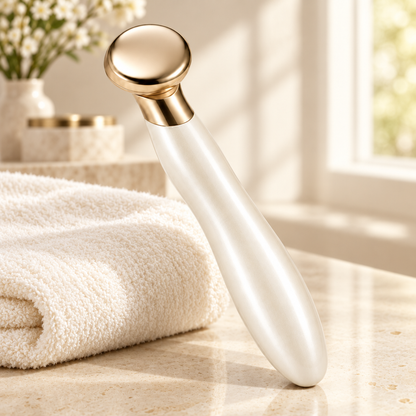 Beauty wand on a morning vanity