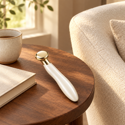 Beauty wand in a refined reading corner