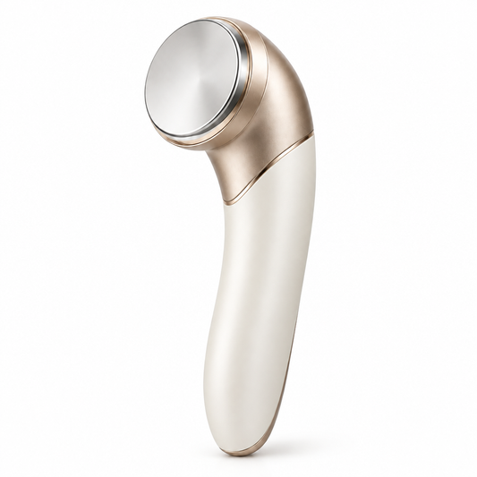 Round-head pearl-white beauty wand on white background