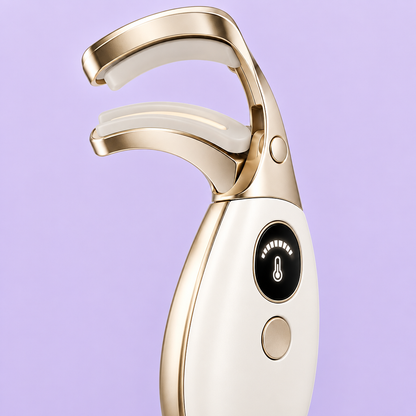 Close-up of oval display and round front button